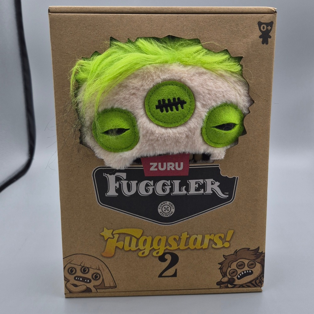 Zuru Fuggler Fuggstars 2 Eyelish Three Eyed Green Hair Monster Plush NIB